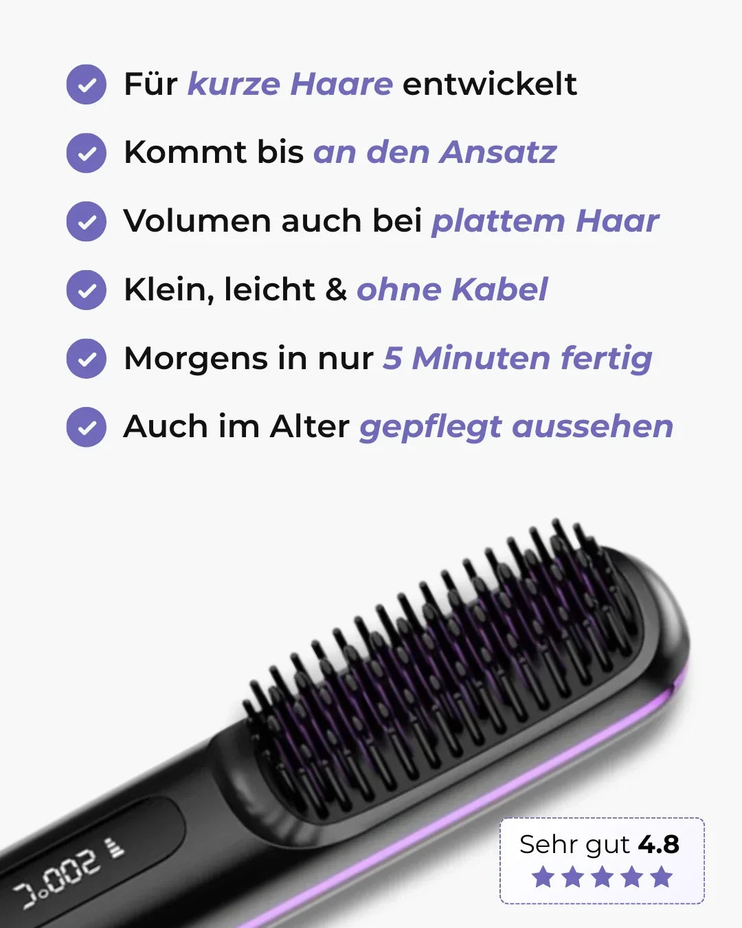 StyleMini Brush™ – Perfekt für kurze Looks