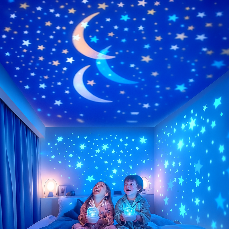 DreamBeam 2‑in‑1 Nachtlicht™ – Licht & Sternenprojektor