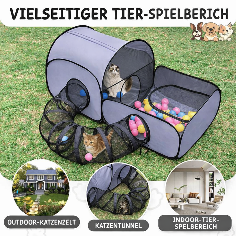 KatzenZelt Relax™ – Spiel‑ & Ruheplatz für Stubentiger