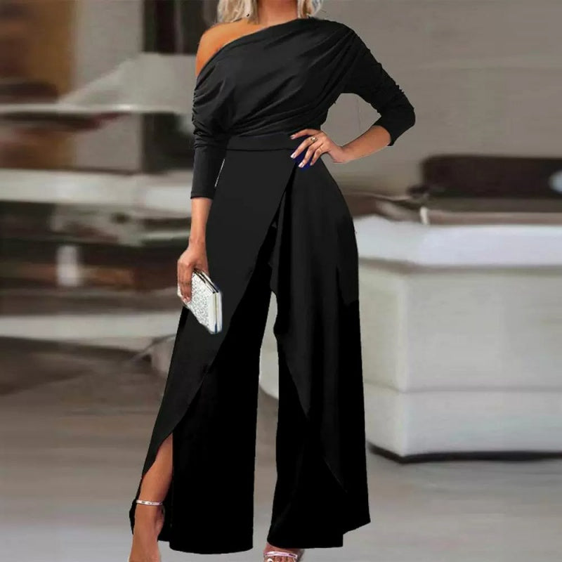 Veloura WrapJumpsuit™ — Wickeloptik trifft auf elegante, weite Beine.
